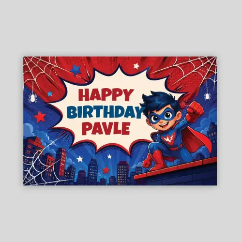 Personalizirana rođendanska zastava – Superhero