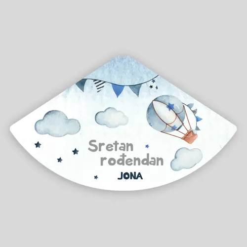 Personalizirana rojstnodnevna kapica – Polet do zvezd