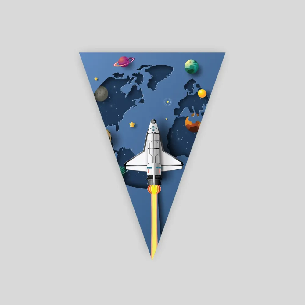 Personalizirane rojstnodnevne zastavice – Mali astronavt