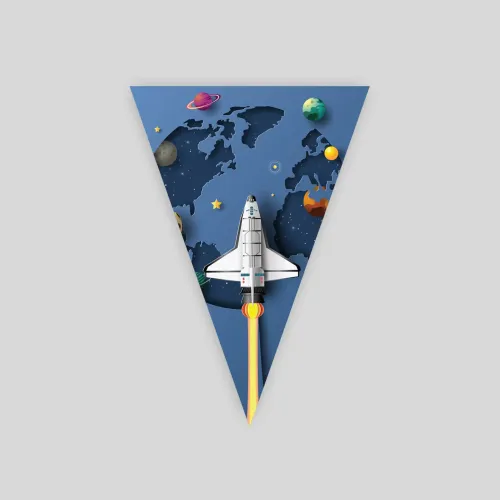 Personalizirane rođendanske zastavice - Mali astronaut