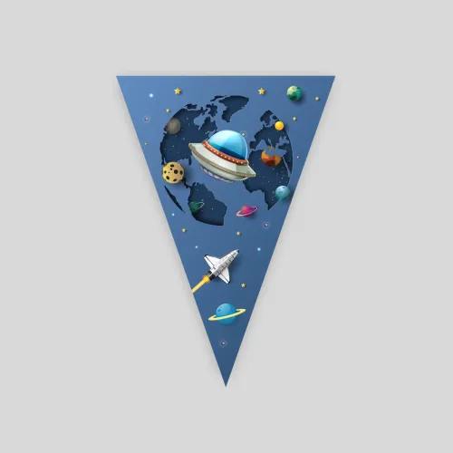 Personalizirane rođendanske zastavice - Mali astronaut