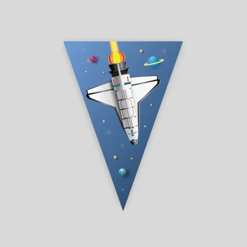 Personalizirane rođendanske zastavice - Mali astronaut