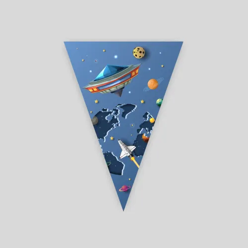 Personalizirane rođendanske zastavice - Mali astronaut