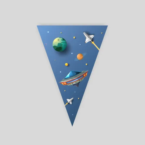 Personalizirane rođendanske zastavice - Mali astronaut