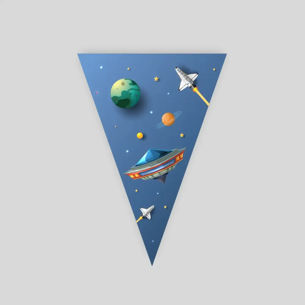 Personalizirane rođendanske zastavice - Mali astronaut