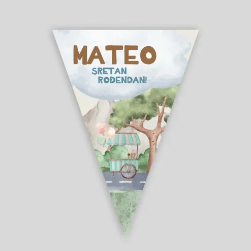 Personalizirane rođendanske zastavice - Mali vozač