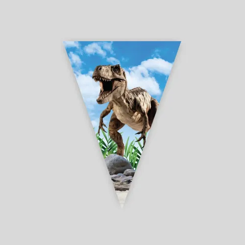 Personalizirane rođendanske zastavice - Dino kraljevstvo