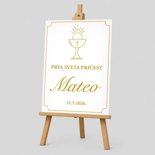 Personalizirana tabla za prvo obhajilo  (50x70cm) - Kelih