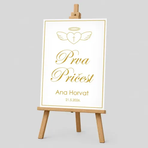 Personalizirana tabla za prvo obhajilo  (50x70cm) - Angel