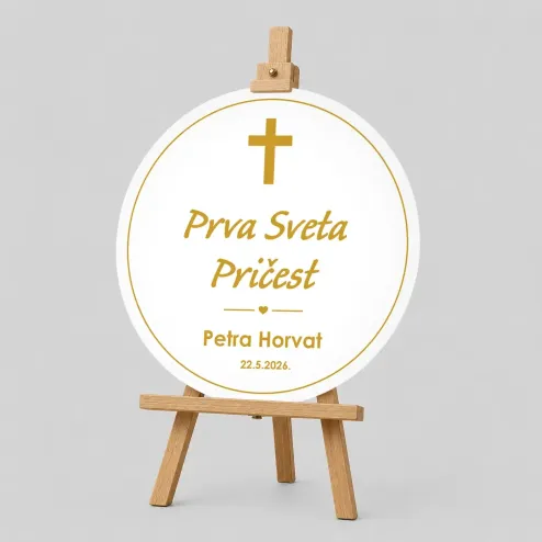 Personalizirana ploča za Prvu pričest (fi 60cm) - Blagoslov