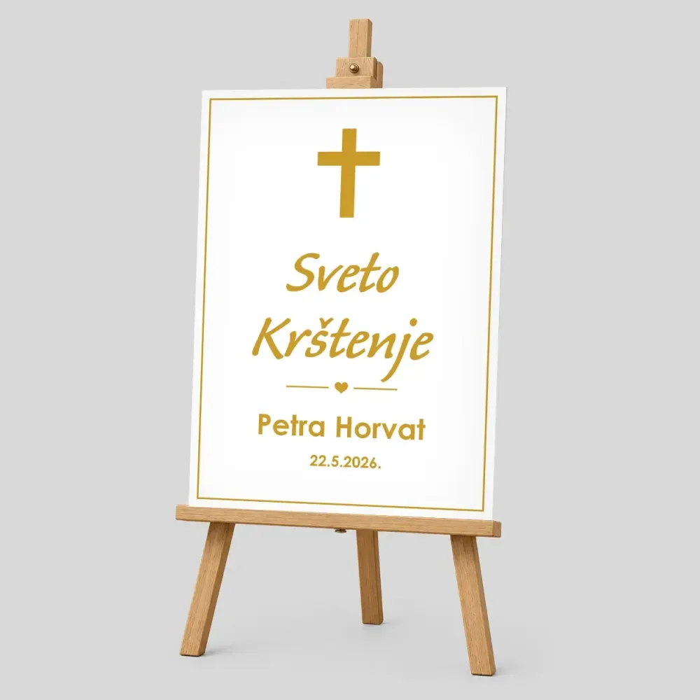 Personalizirana ploča za Krštenje (50x70cm) - Blagoslov