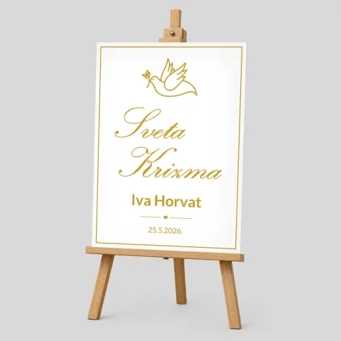 Personalizirana tabla za Birmo (50x70cm) - Golubica