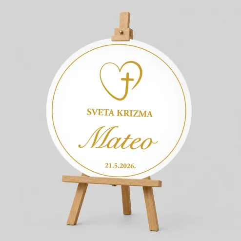 Personalizirana ploča za Krizmu (fi 60cm) - Predanost
