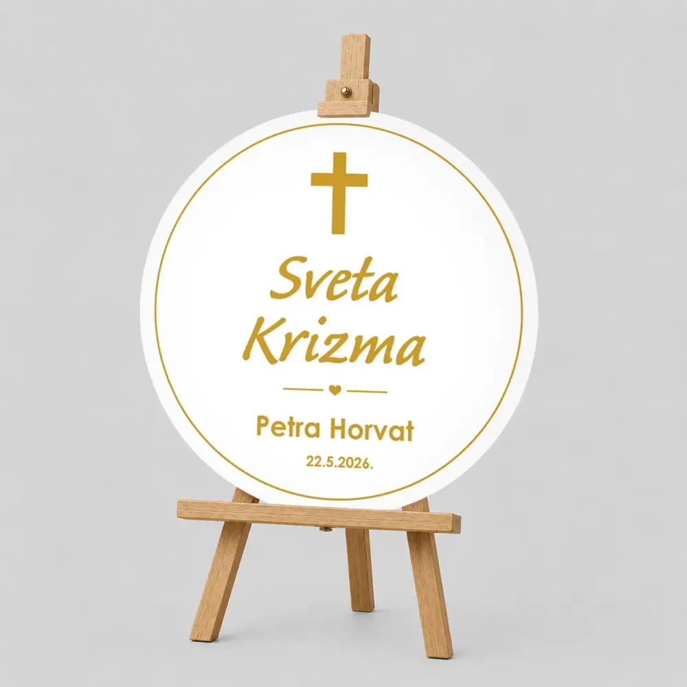 Personalizirana ploča za Krizmu (fi 60cm) - Blagoslov
