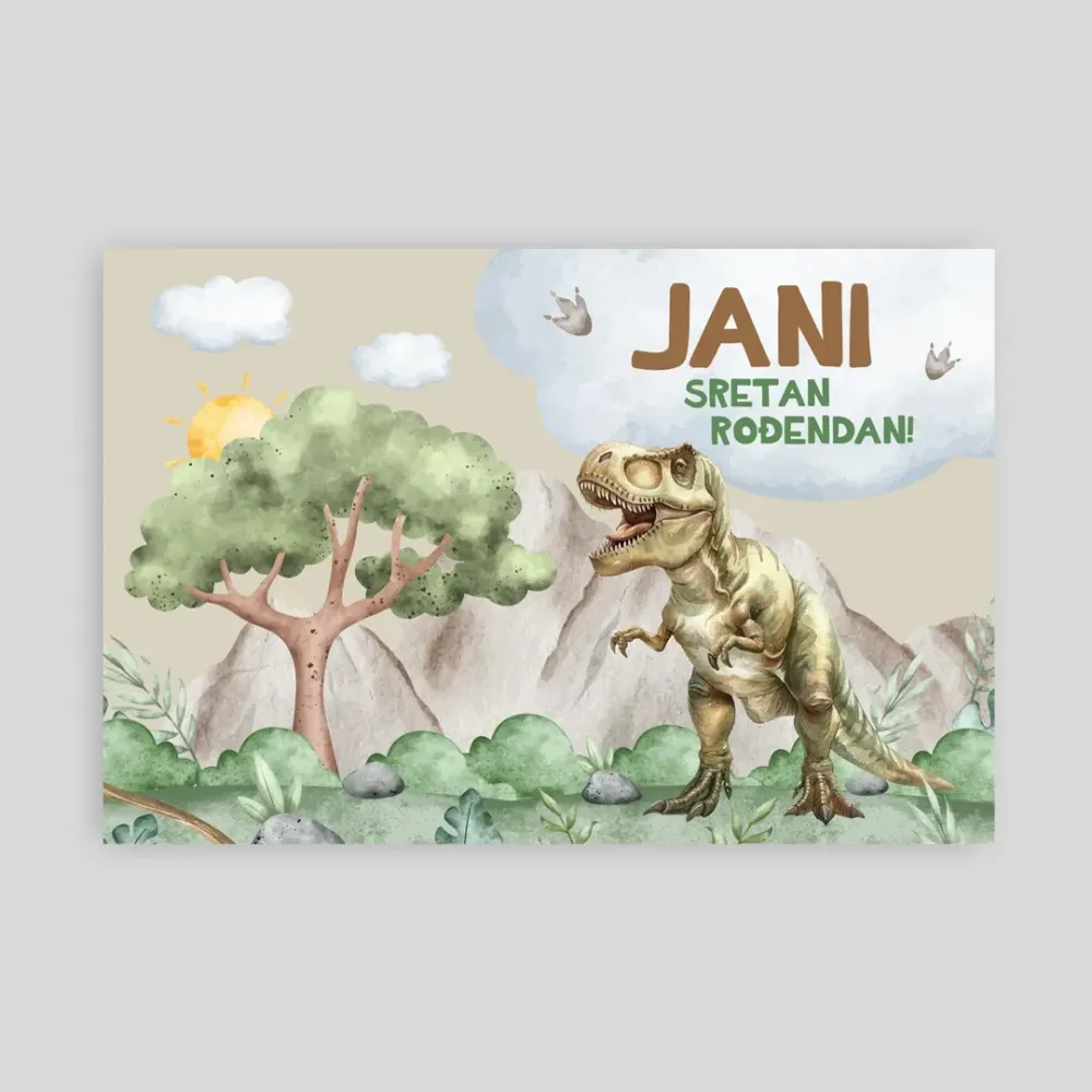 Personalizirana rojstnodnevna zastava – Dino