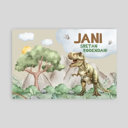Personalizirana rojstnodnevna zastava – Dino