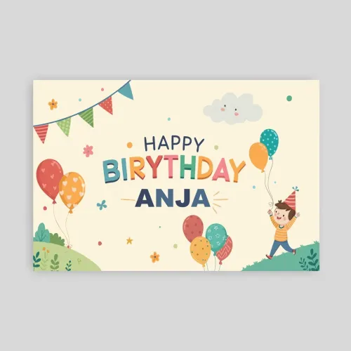Personalizirana rojstnodnevna zastava – Rojstnodnevna radost