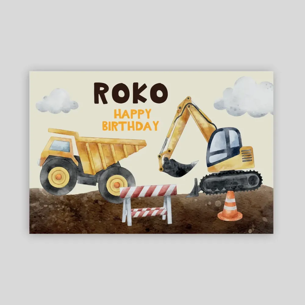 Personalizirana rođendanska zastava – Mali graditelj