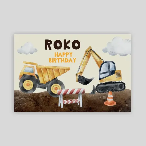 Personalizirana rojstnodnevna zastava – Mali graditelj