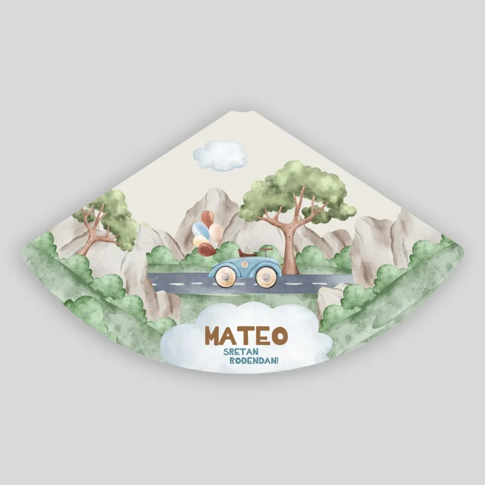 Personalizirana rojstnodnevna kapica – Mali voznik