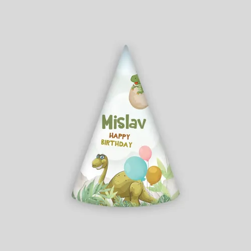Personalizirana rojstnodnevna kapica – Veseli dinozavri