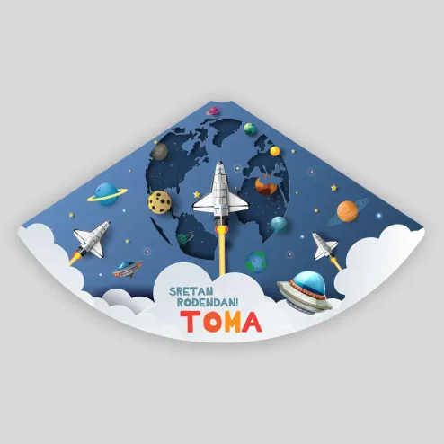 Personalizirana rođendanska kapica - Mali astronaut