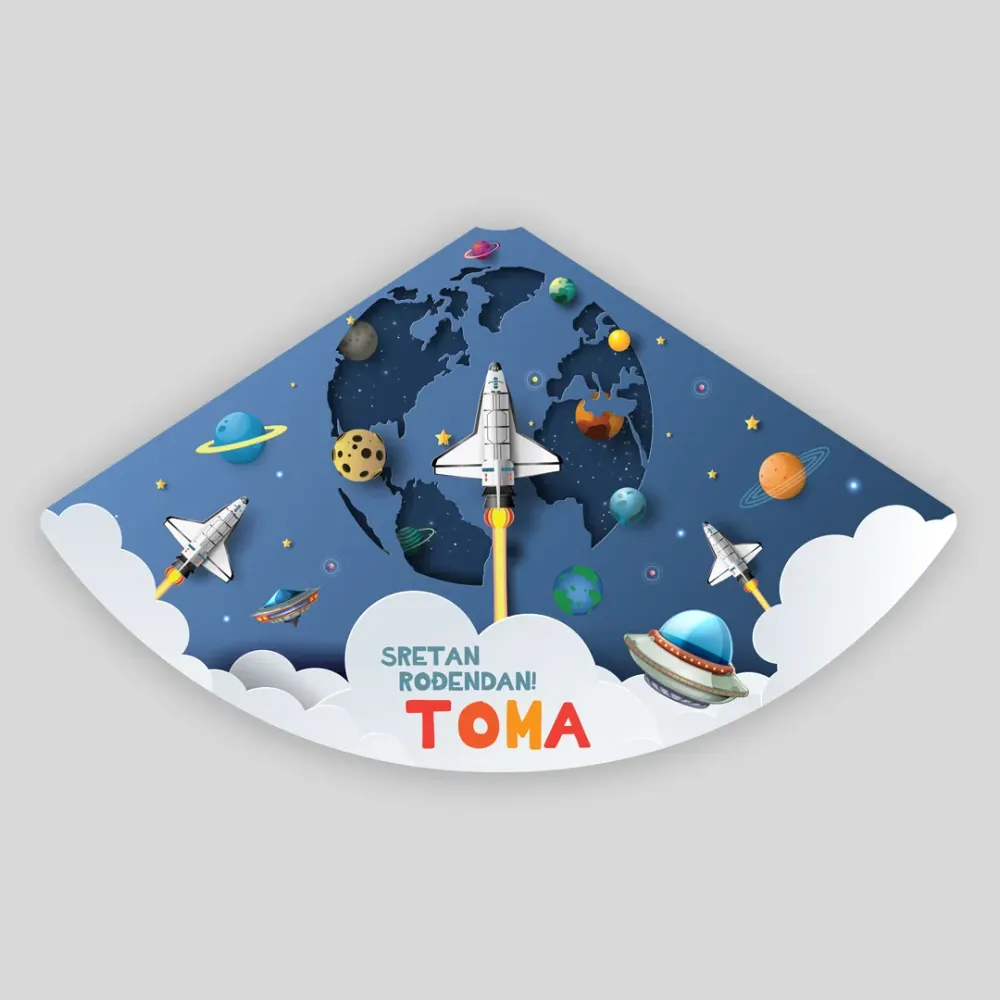 Personalizirana rojstnodnevna kapica – Mali astronavt
