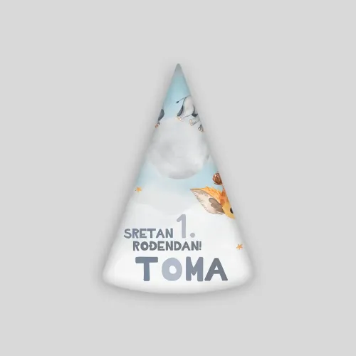 Personalizirana rojstnodnevna kapica – Pustolovščina v oblakih