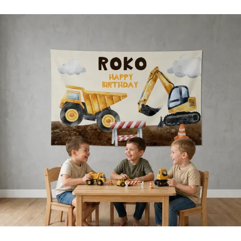 Personalizirana rođendanska zastava – Mali graditelj