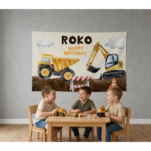 Personalizirana rođendanska zastava – Mali graditelj