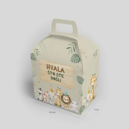 Personalizirana rojstnodnevna darilna škatlica – Safari živali
