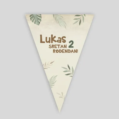 Personalizirana rojstnodnevna zastavica – Safari živali