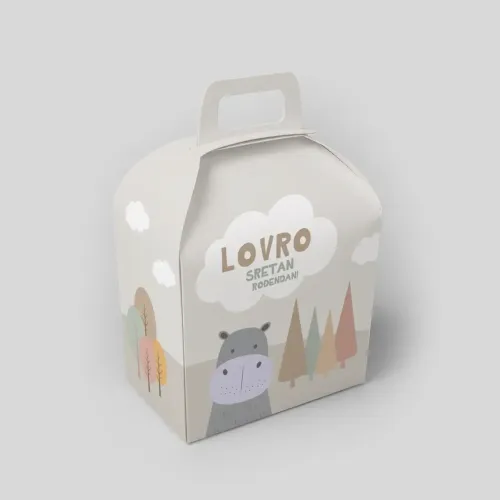 Personalizirana rojstnodnevna darilna škatlica – Hippo