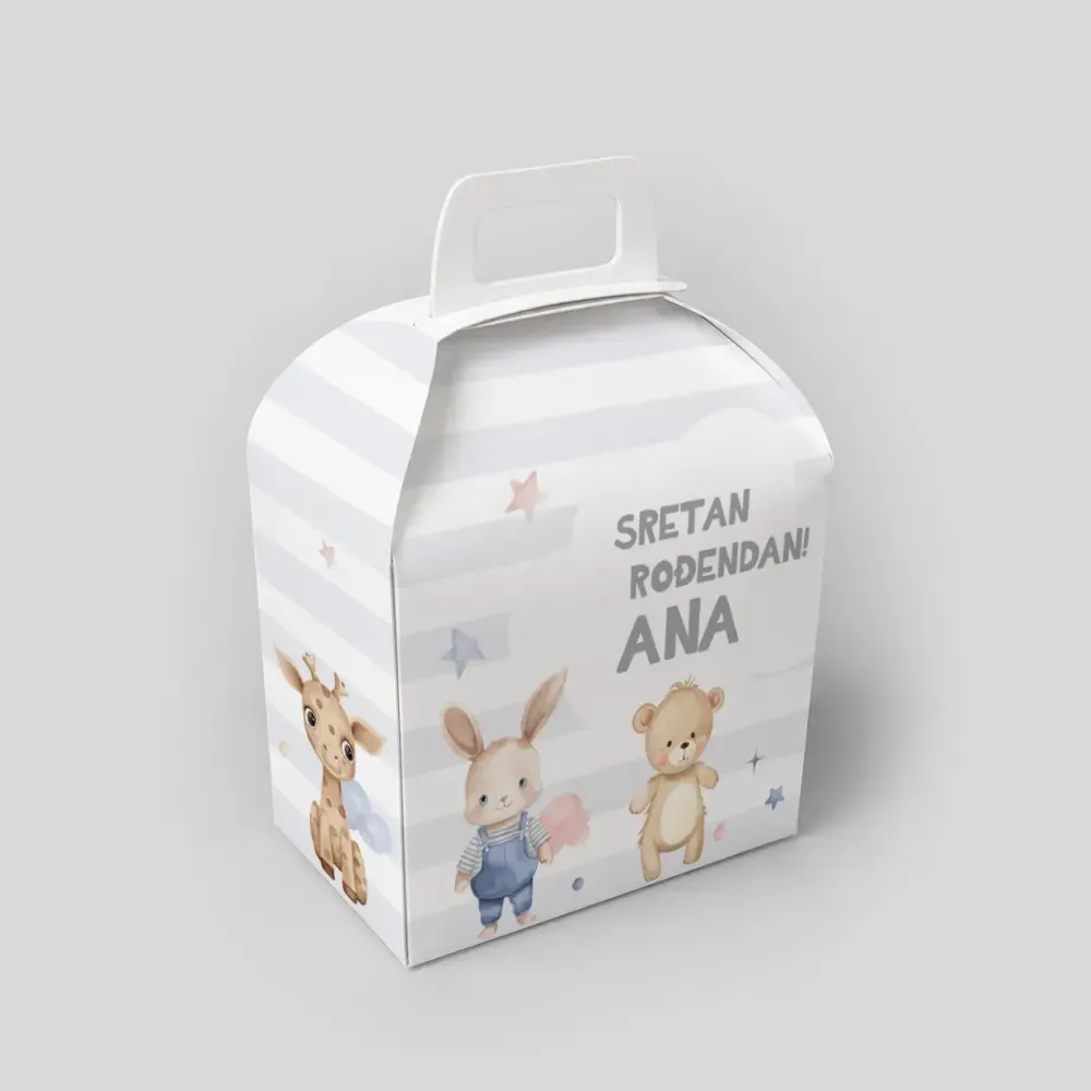 Personalizirana rođendanska poklon kutijica - Plišani prijetelji