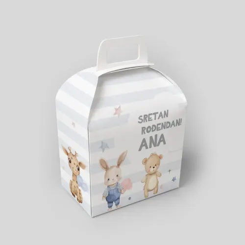 Personalizirana rođendanska poklon kutijica - Plišani prijetelji