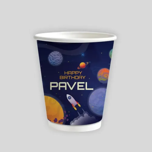 Personaliziran kozarček z ovitkom - Vesoljsko potovanje