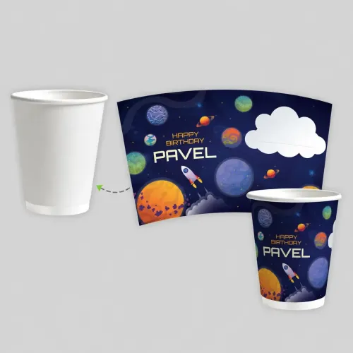 Personalizirana čaša s ovitkom – Svemirsko putovanje