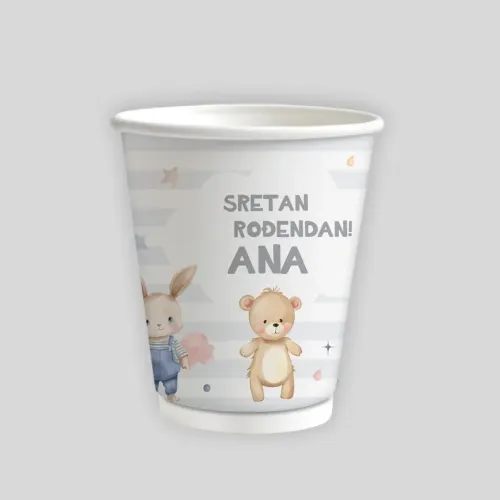 Personalizirana čaša s ovitkom – Plišani prijatelji