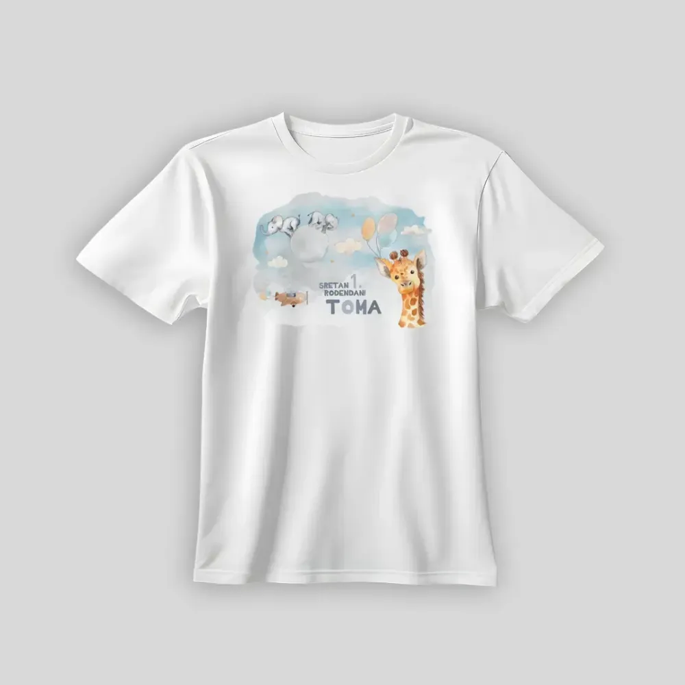 Personalizirana rođendanska majica – Avantura u oblacima