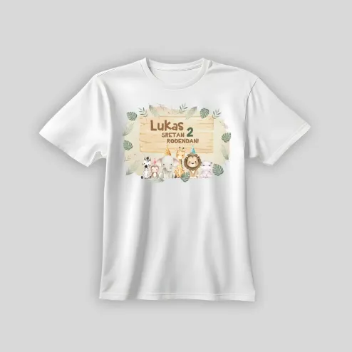 Personalizirana rojstnodnevna majica – Safari živali