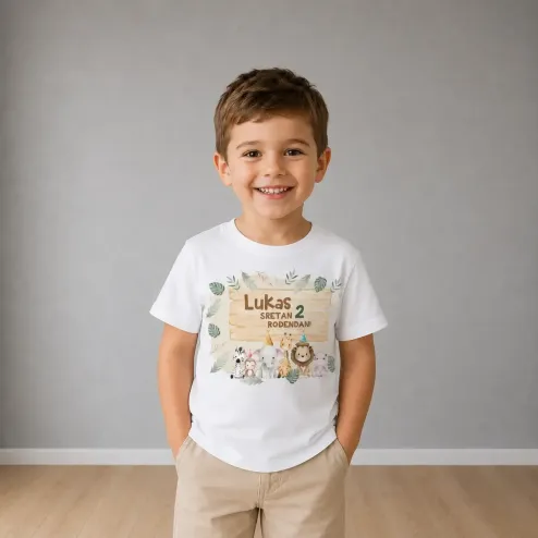 Personalizirana rojstnodnevna majica – Safari živali