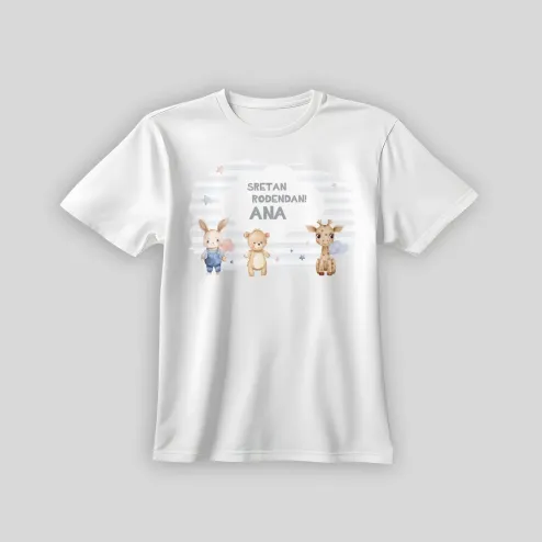 Personalizirana rojstnodnevna majica – Plišasti prijatelji
