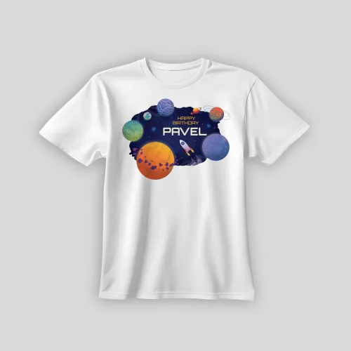 Personalizirana rođendanska majica – Svemirsko putovanje