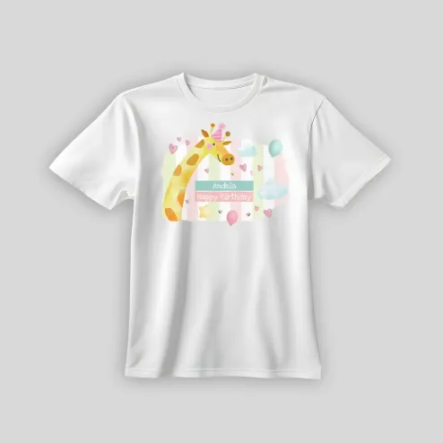 Personalizirana rođendanska majica – Žirafa