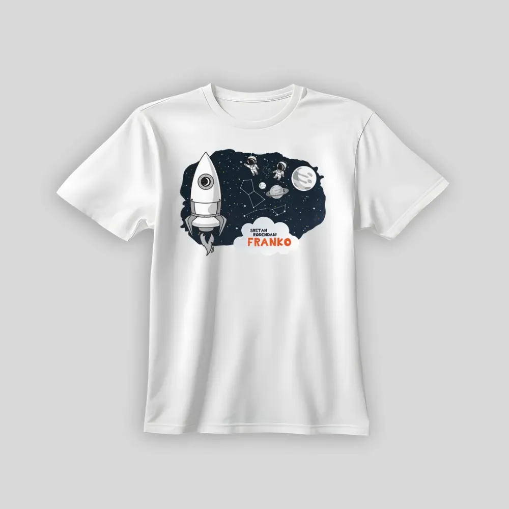 Personalizirana rođendanska majica - Svemirska avantura