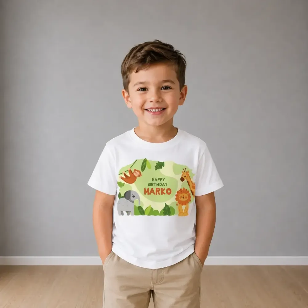 Personalizirana rođendanska majica - Safari prijatelji