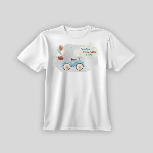 Personalizirana rođendanska majica - Retro autić