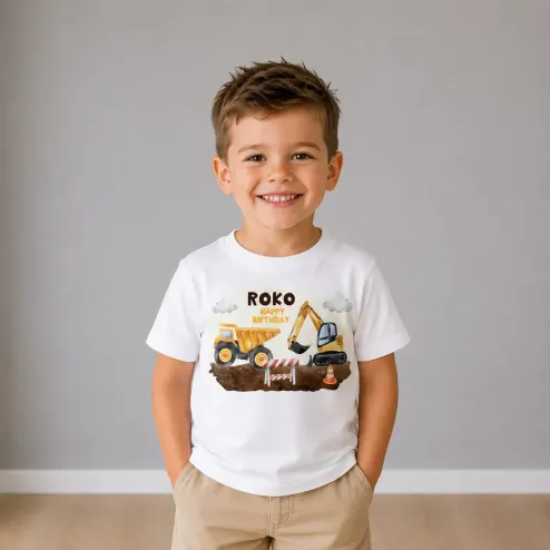 Personalizirana rojstnodnevna majica – Mali graditelj