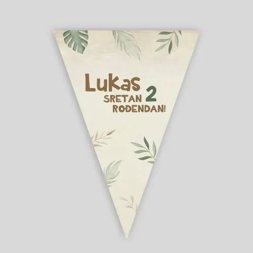 Personalizirane rođendanske zastavice – Safari životinje
