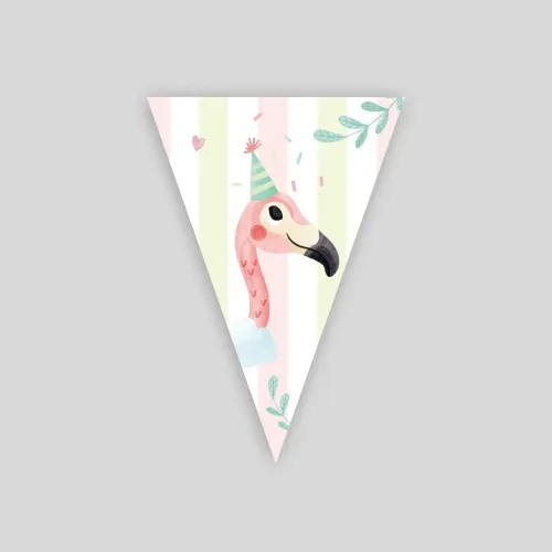 Personalizirane rođendanske zastavice - Flamingo party